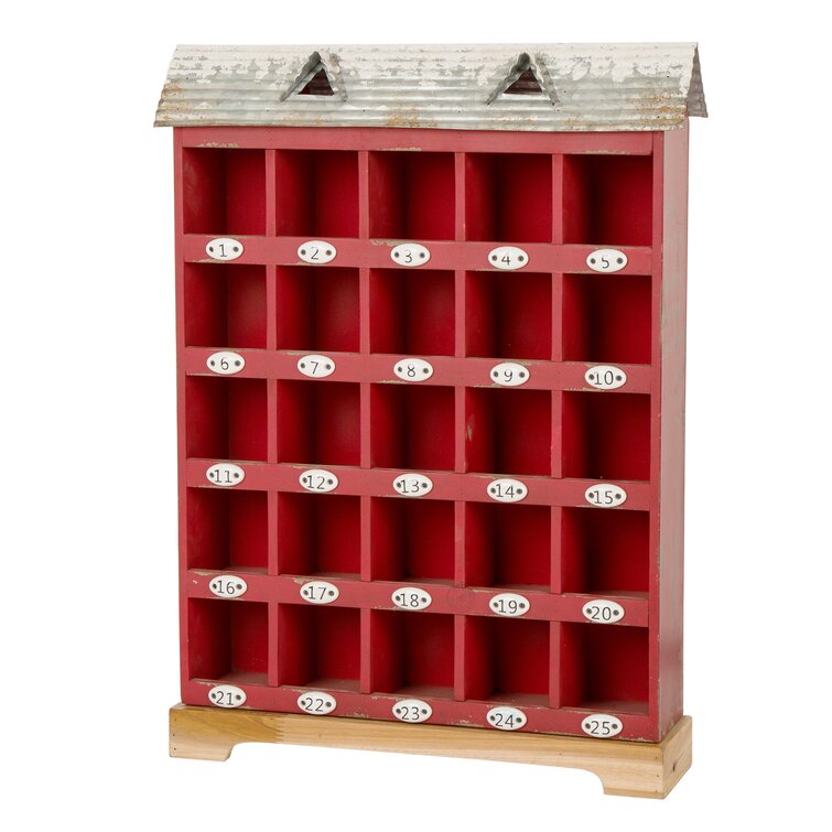 The Holiday AisleÂ® Traditional Cabin Countdown Advent Calendar | Wayfair